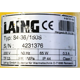 Lanig GmbH Wrmetechnik S4-36/150S Elektropumpe -Gebraucht/Used