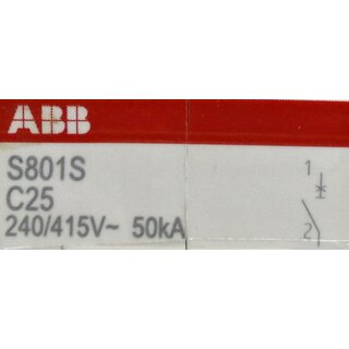 ABB Sicherungsautomat Typ S801S-C25 