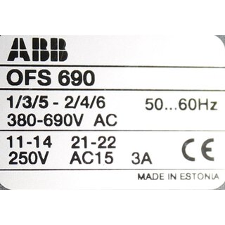 ABB OFS 690 Elektronische Sicherung Monitor