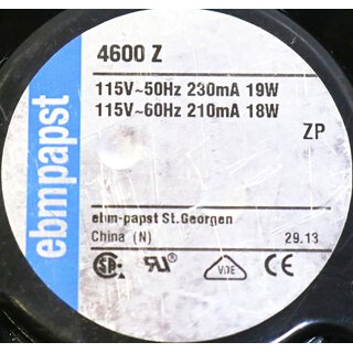 EBM PAPST 4600 Z 115V~50HZ  gebraucht/used