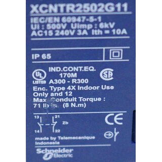 Schneider Electric XCNTR2502G11  gebraucht/used