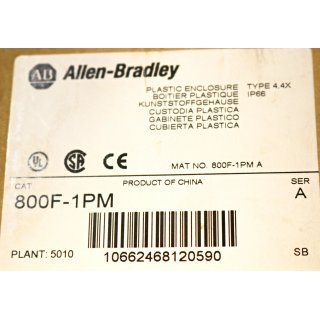 Allen-Bradley 800F-1PM  Kunststoffschaltergehäuse  OVP