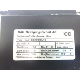 BAG BAC145S20/3/RA/TS -Neu