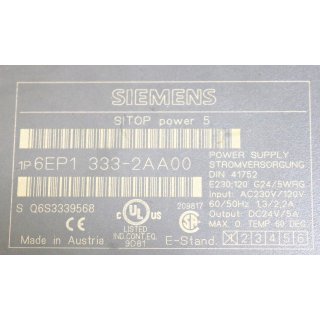 Siemens Sitop power 5 6EP1 333-2AA00 power supply  gebraucht/used