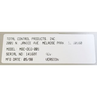 TOTAL Control GLC100 MGC-DCW-001 I/O Module, 40 Conductor Cable,Terminal Strip Neu