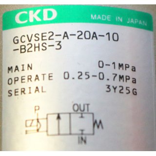 CKD CorPoration GCVSE2-A-20A-10-B2HS-3 gebraucht