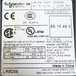 Schneider Electric Relais LR9D08 -Neu