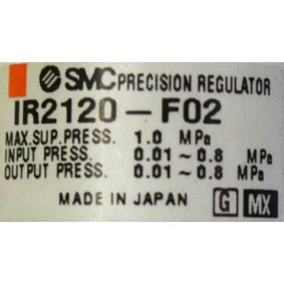 SMC  IR2120-F02 Precision Regulator  gebraucht/used