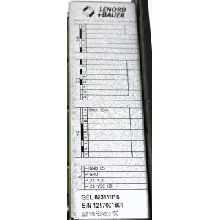 LENORD + BAUER Motion Line  GEL8231Y016  Bedienpanel mit Tasten Gebraucht/Used