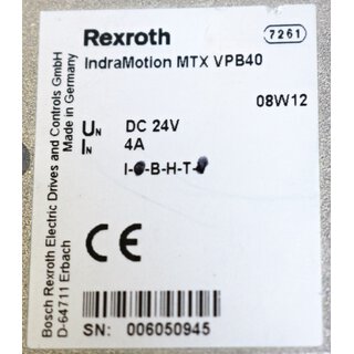 Rexroth MTX VPB40 R911170989 IndraControl V PC based Controller -used-