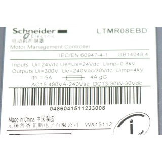 Schneider Electric  LTMR 08EBD MOTOR MANAGEMENT CONTROLLER - Unused