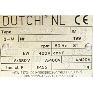 DUTCHI NL DMA1 56K4 /1350 rpm Neu
