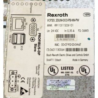 Rexroth IndraControl V  VCP20.2DUN-003-PB-NN-PW  Embedded Terminals -Gebraucht/Used