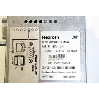 Rexroth IndraControl V VCP11.2DWN-003-PB-NN-PW Embedded Terminals gebraucht/used