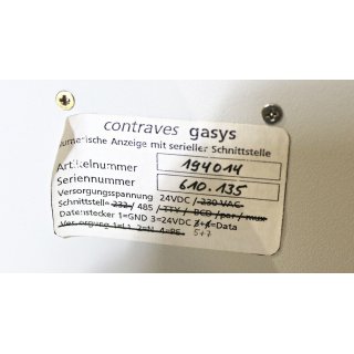 Contraves   gasys 194014 numerisch Anzeige mit serieller Schnitstelle gebraucht