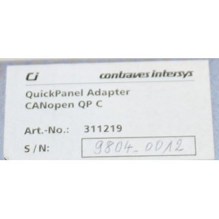 Contraves Intersys QuickPanel Adapter  CANopen QP C  Neu