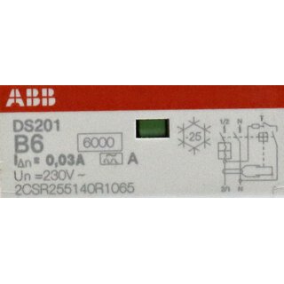 ABB DS201 B6 Leistungschutzschalter -Neu