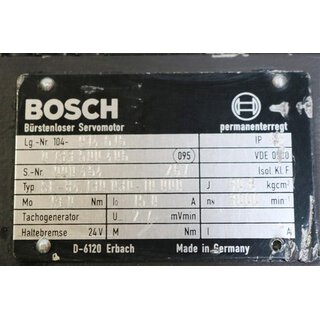 Bosch Servomotor SE-B4.130.30-10.000  3000rpm Gebraucht/Used