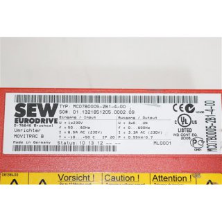 SEW Frequenzumrichter Typ MAC07B0005-2B1-4-00 Gebraucht /Used