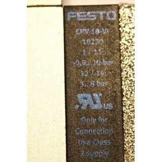 FESTO  CPV-18-VI 18820 + CPV 18-GEA SI-2-Z10 bar -Ungebraucht