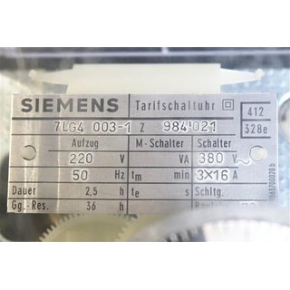 Siemens 7LG4003-1Z Tarifschaltuhr -used-