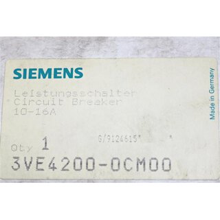 Siemens 3VE4200-0CM00 Leistungsschalter -OVP/unused-
