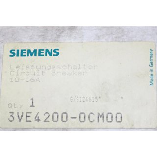 Siemens Leistungsschalter 3VE4200-0CM00  10-16A /OVP Neu