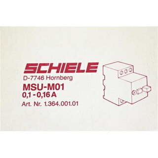 SCHIELE  MSU-M01 Motorschutzschalter -OVP/unused-