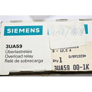 Siemens 3UA5900-1K Überlastrelais -OVP/unused-