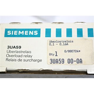 Siemens 3UA5900-0A Überlastrelais -OVP/unused-