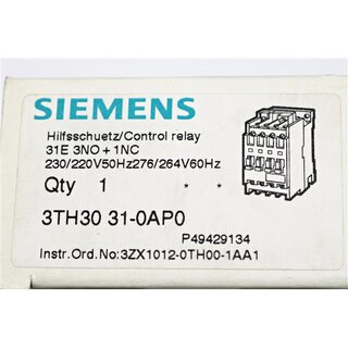 Siemens 3TH3031-0AP0 Hilfsschtz -OVP/unused-