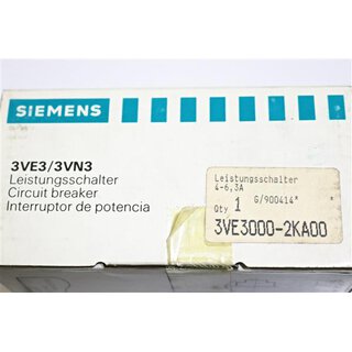 Siemens 3VE3000-2KA00 Motorschutzschalter -OVP/unused-