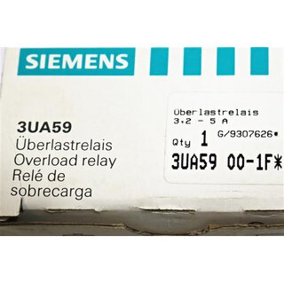 Siemens 3UA5900-1F Überlastrelais -OVPunused-