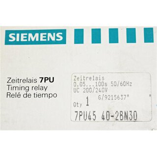 Siemens 7PU4540-2BN30 Zeitrelais -OVP/unused-