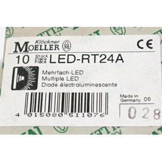 10*Möller Klöckner Mehrfach LED  LED-RT24A -Neu