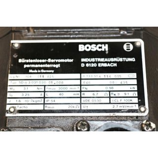 Bosch Servomotor mit Getriebe SDB3.031.030.01.000  3000rpm -Gebraucht/Used