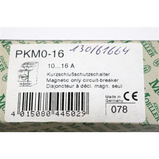 Möller Klöckner Kurzschlußschutzschalter PKM0-16  10-16A -Neu/OVP