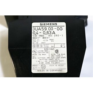 Siemens 3UA5900-0G belastrelais -unused-