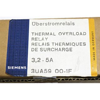 Siemens 3UA5900-1F berlastrelais -OVP/unused-
