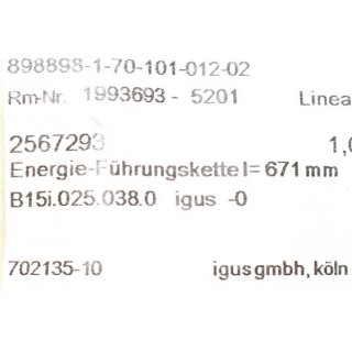 IGUS B15i.025.038.0 Energieführungskette I=671mm