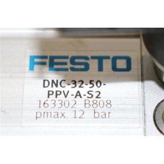 FESTO Normzylinder DNC-32-50-PPV-A-S2 -Gebraucht/Used