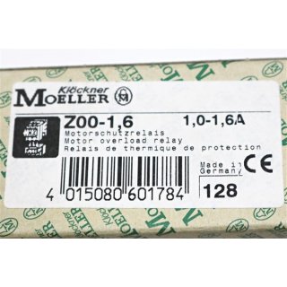 MÖLLER KLÖCKNER Motorschutzrelais Z001,6  1,0-16A -Neu/OVP