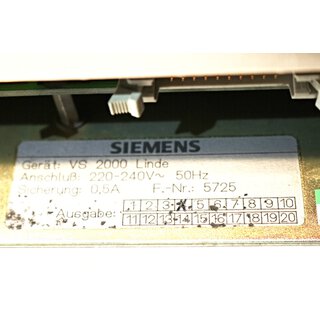 Linde VS2000 (Siemens) Bedienpanel -used-