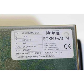 Eckelmann Typ CI3000/6MB ECK Bedienpanel -Gebraucht/Used