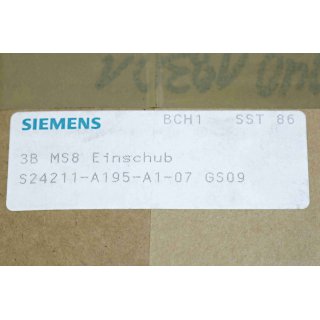 Siemens  3BMS8  Einschub S24211-A195-A1-07  -Neu/OVP