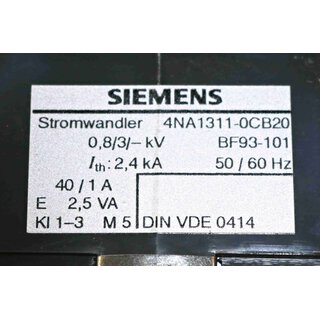 Siemens 4NA1311-0CB20 Wickelwandler Klasse 1 -OVP/unused-