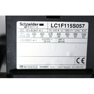 Schneider Electric Schtz TeSys  LC1F115S057 -Neu/OVP