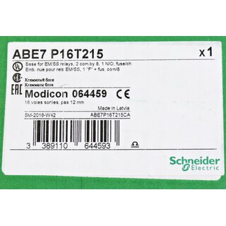 Schneider ABE7P16T215 BASIS FR EM/SS RELAIS -OVP/unused-