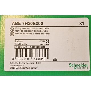 Schneider Electric Typ ABE 7H20E000 Wiring base  with out connect cable-Neu/OVP