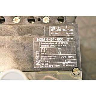 Klöckner Moeller NZM 4-54-600 Leistungsschalter -used-